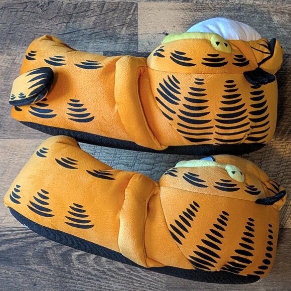 Garfield Slippers Oversized Plush Orange Shoes Nickelodeon Large - Picture 4 of 9